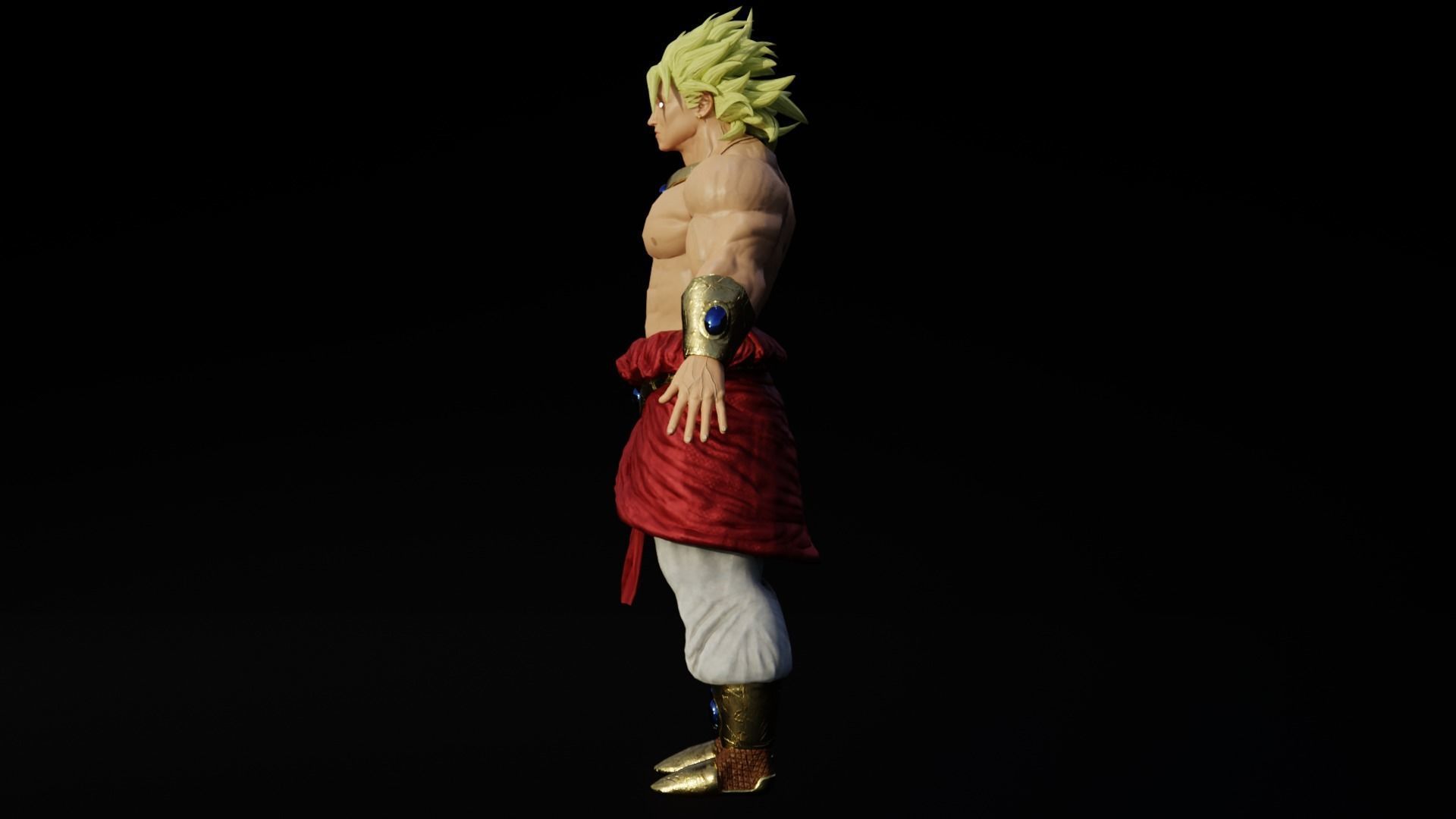 Broly Low-poly 3D model_4