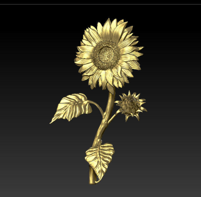 Sunflower - Ready for 3D Print 3D print model_3