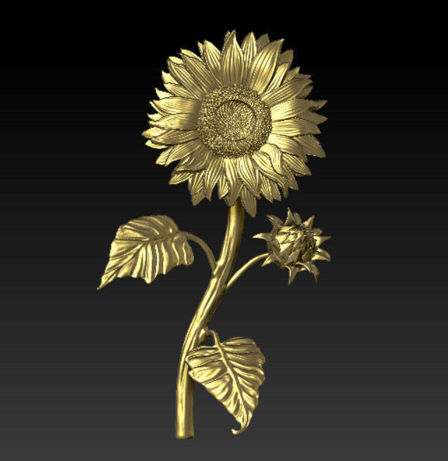 Sunflower - Ready for 3D Print 3D print model_1