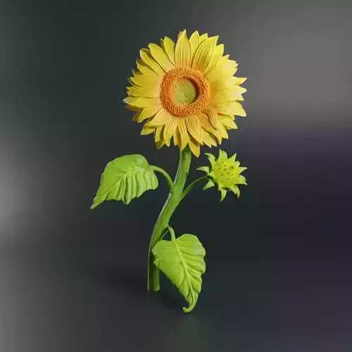 Sunflower - Ready for 3D Print 3D print model