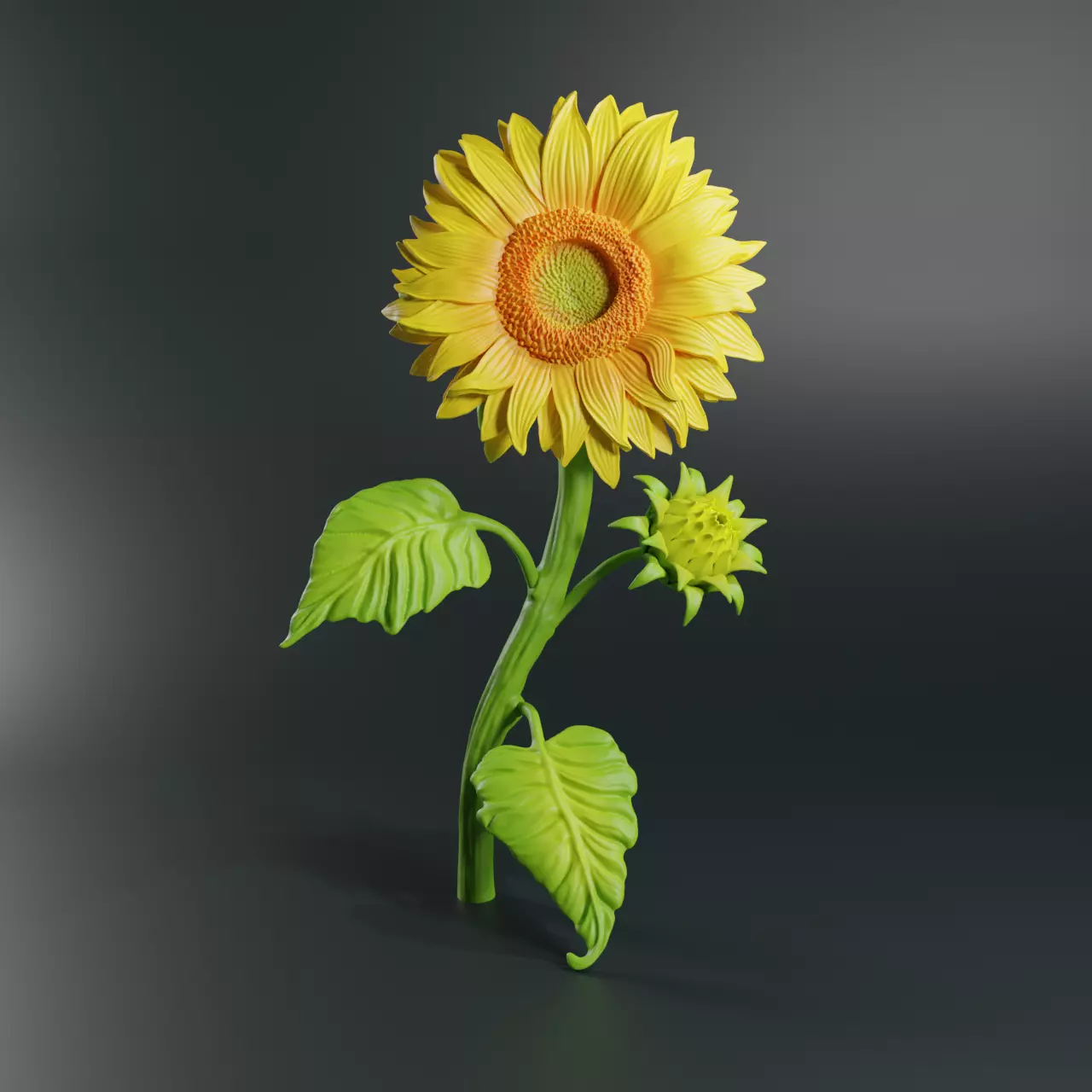 Sunflower - Ready for 3D Print 3D print model_0