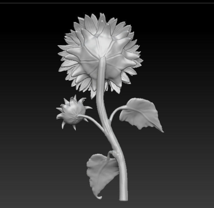 Sunflower - Ready for 3D Print 3D print model_5