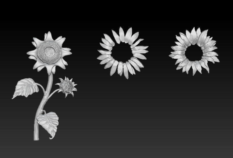 Sunflower - Ready for 3D Print 3D print model_8