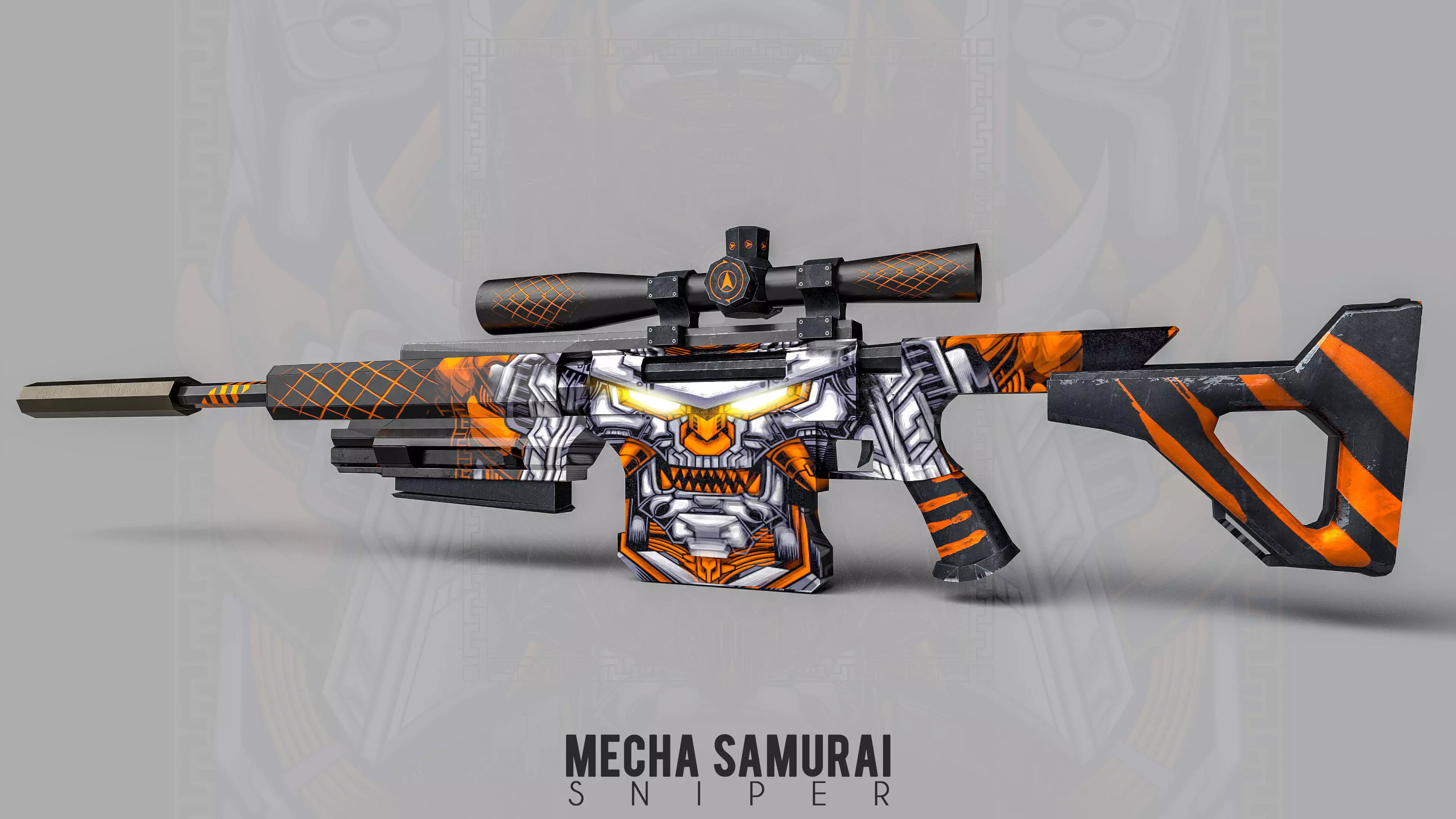 MECHA SAMURAI Low-poly 3D model