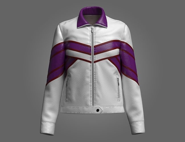 Female Leather Jacket 3d Model 3D model