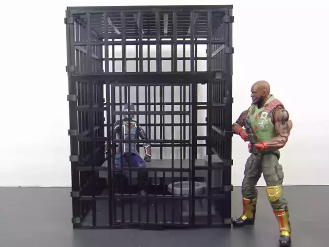 112 GI JOE Classified Jail Cell Prison Diorama Prop 3D Print Set 3D print model