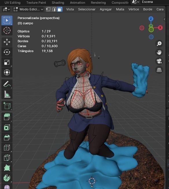 Nobara Kugisaki anime Model 3D NSFW 3D model_14