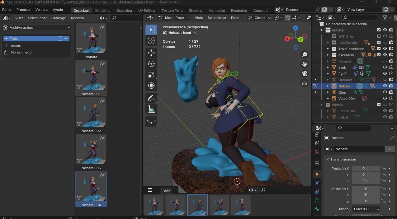Nobara Kugisaki anime Model 3D NSFW 3D model_17