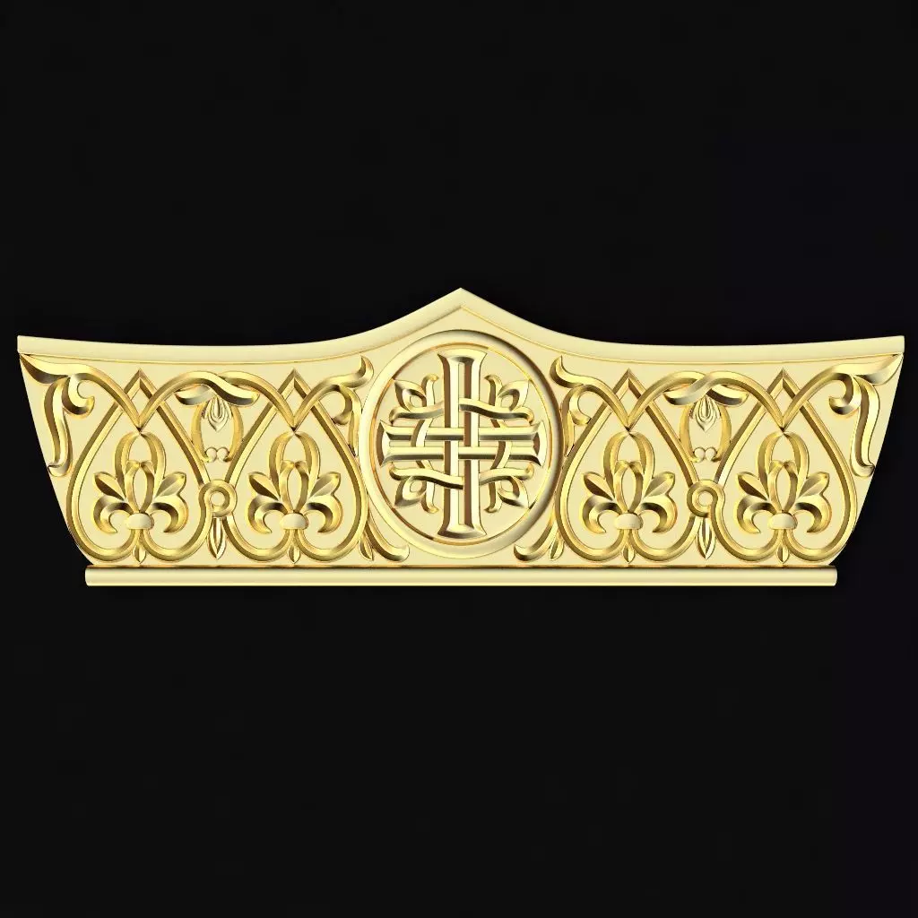 Central decor ornament for furniture 3D model