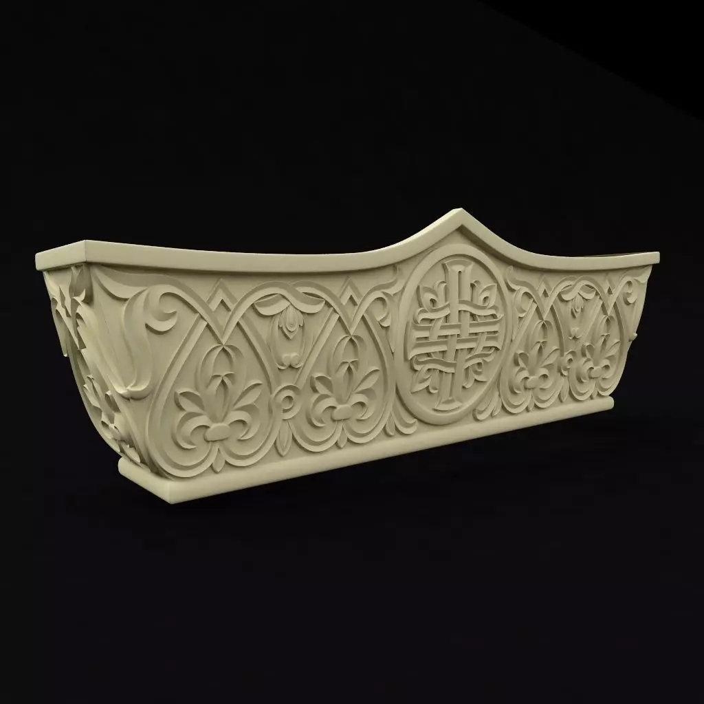 Central decor ornament for furniture 3D model