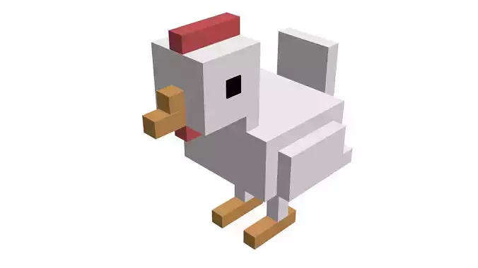 Low Poly Game Ready Chicken Low-poly 3D model