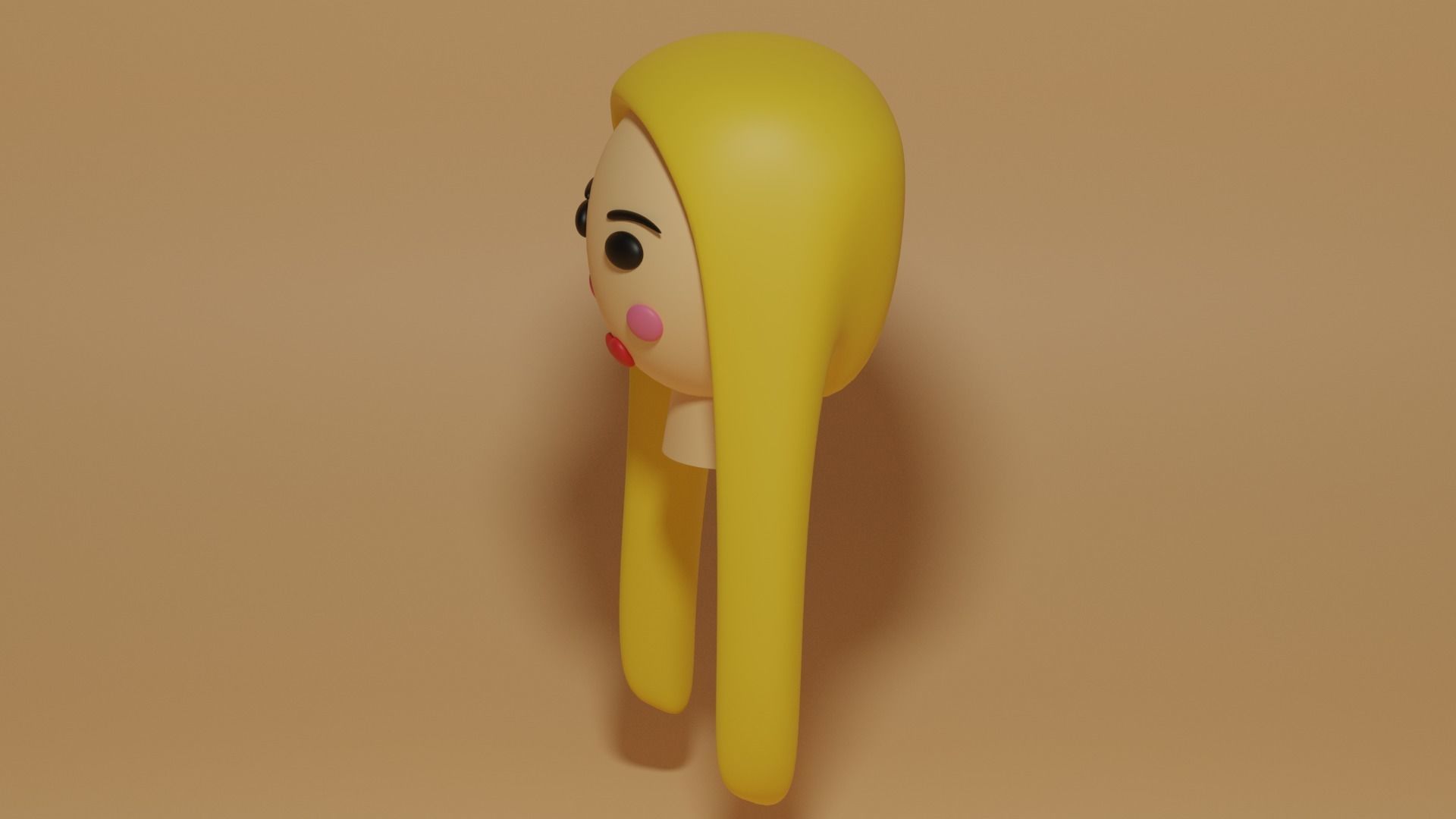 Cartoon Female 3D model_4