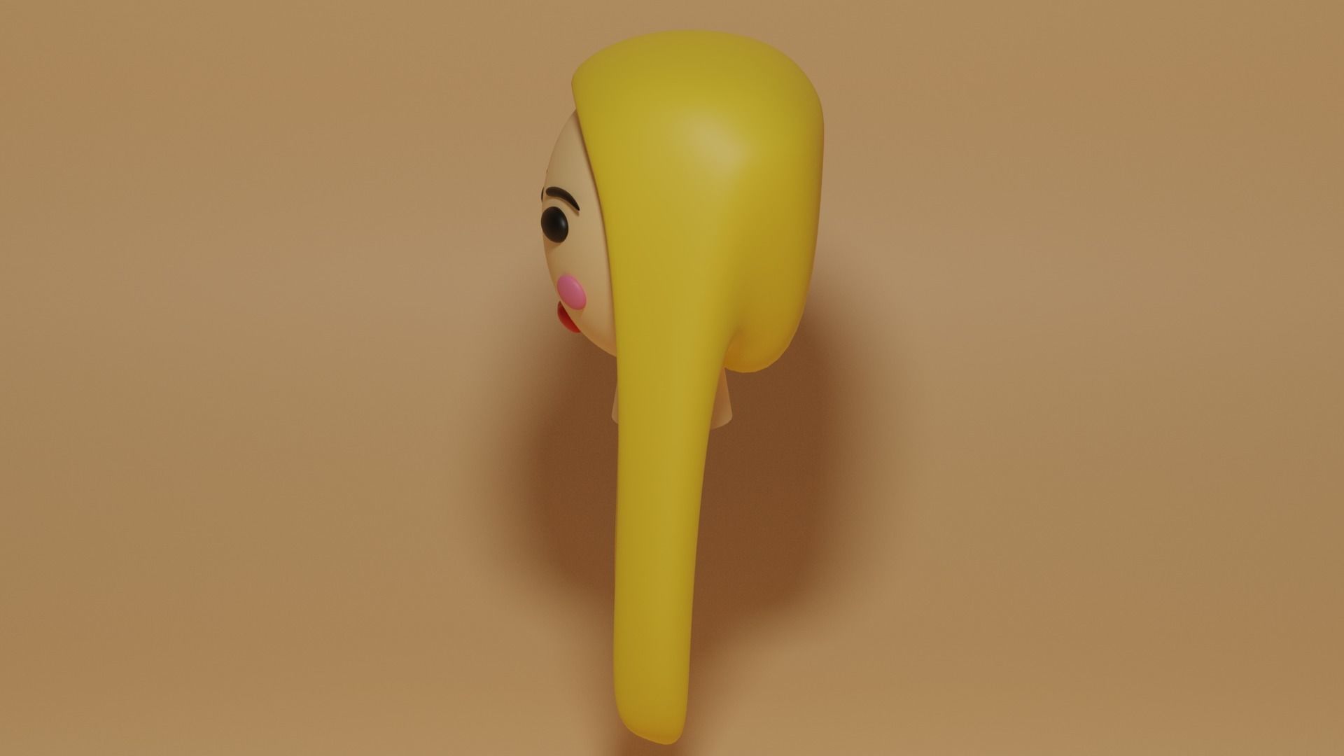 Cartoon Female 3D model_5