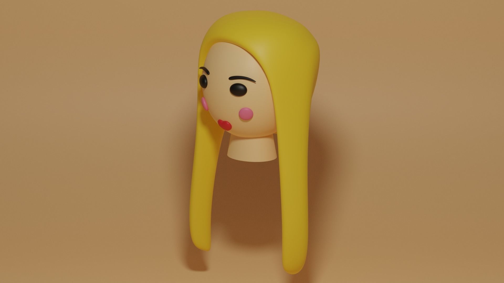 Cartoon Female 3D model_3