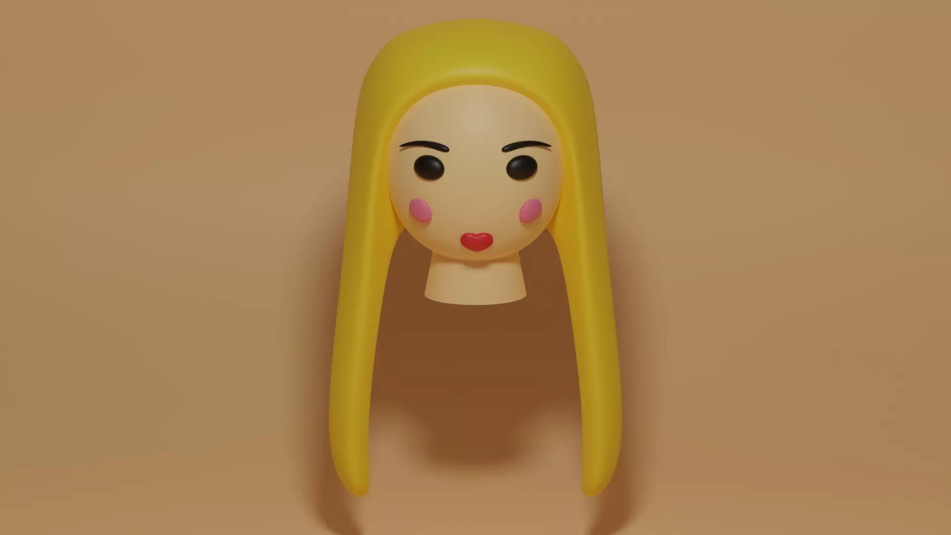 Cartoon Female 3D model_0