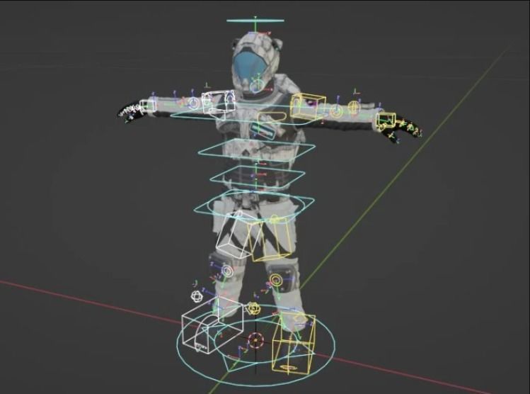 I will rig 3d model in blender for animation and game engines Low-poly 3D model_1