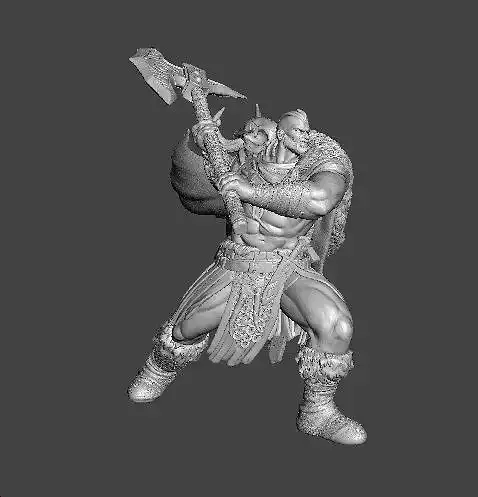NORTHMAN BARBARIAN HERO MINIATURE MODEL FOR GAMES DND RPG 3D print model
