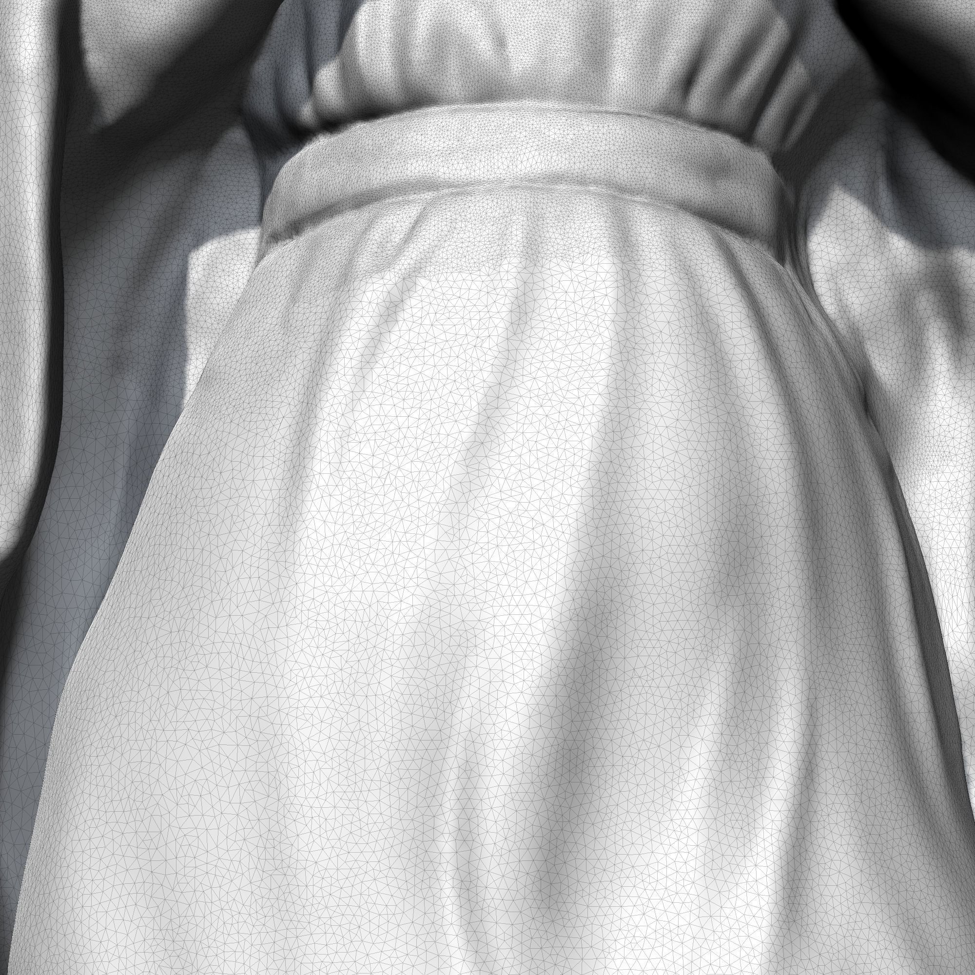 Virgin Mary Statue V2 3D print model 3D print model_11