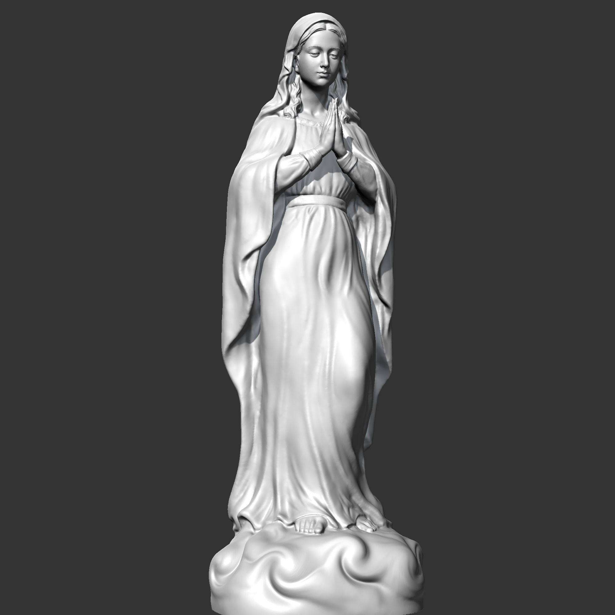 Virgin Mary Statue V2 3D print model 3D print model_2