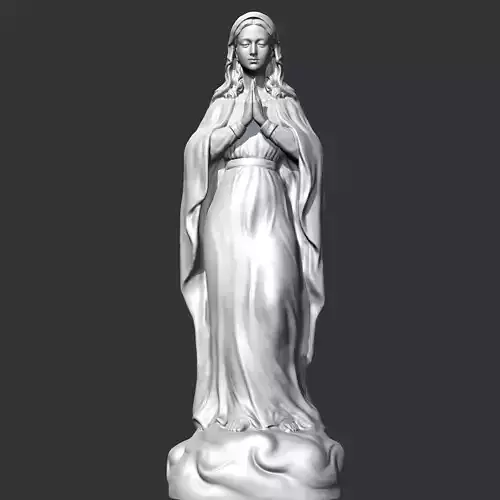 Virgin Mary Statue V2 3D print model
