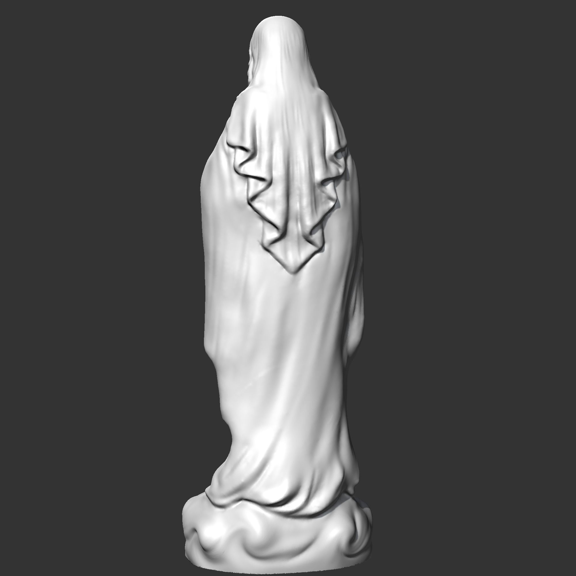 Virgin Mary Statue V2 3D print model 3D print model_5