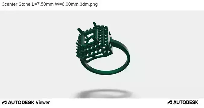 Women Ring with Emerald Cut Silver Stone