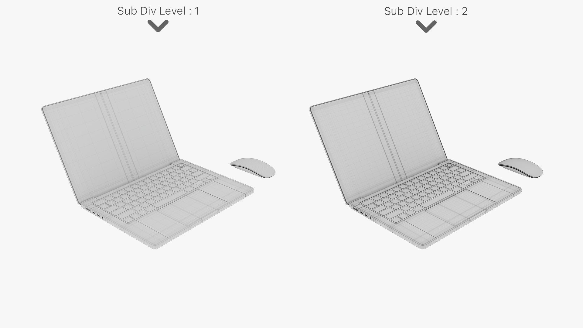 Apple MacBook Pro 14 inch Space Black 2023 With Magic Mouse 3D model_39