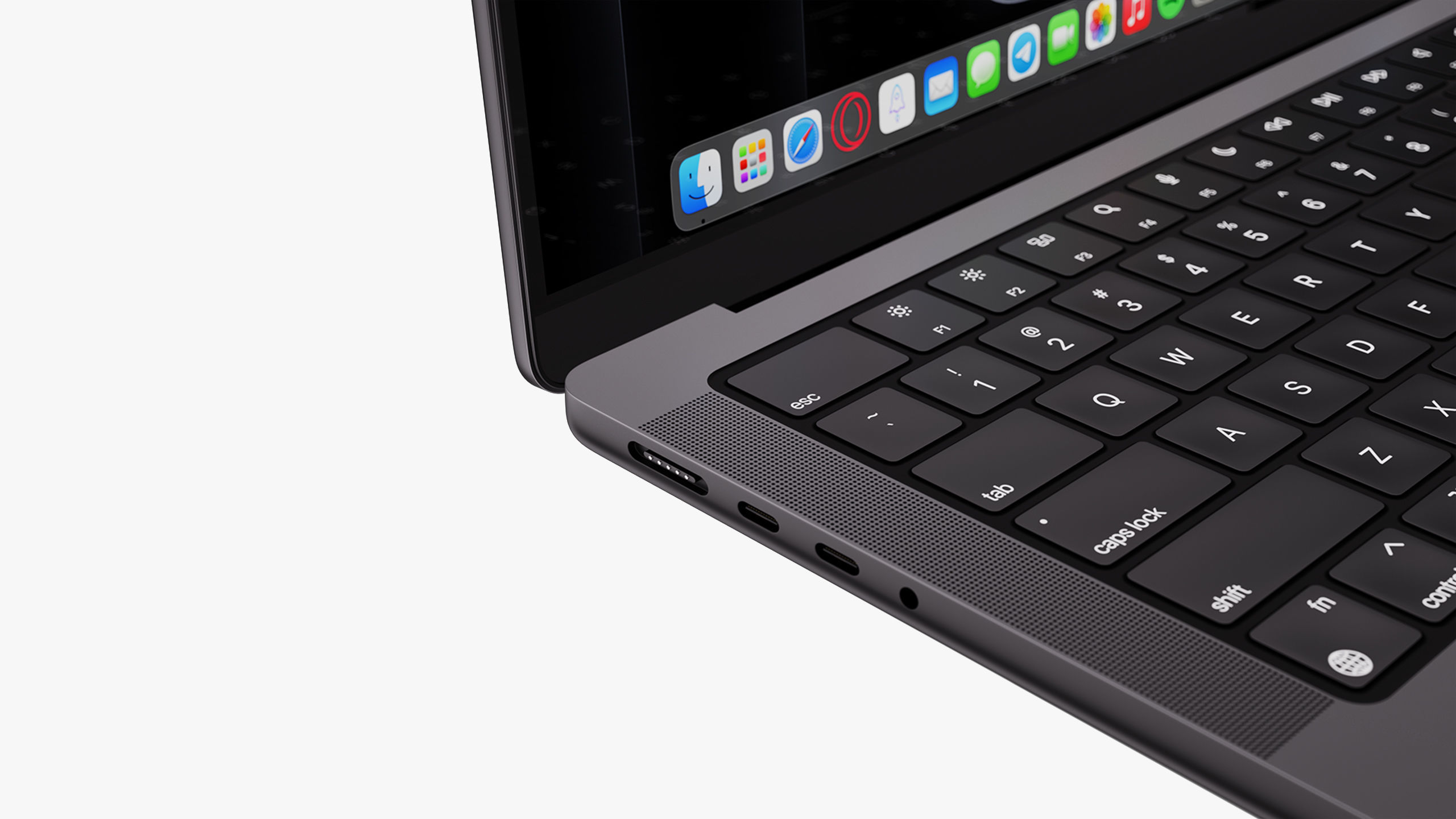 Apple MacBook Pro 14 inch Space Black 2023 With Magic Mouse 3D model_25