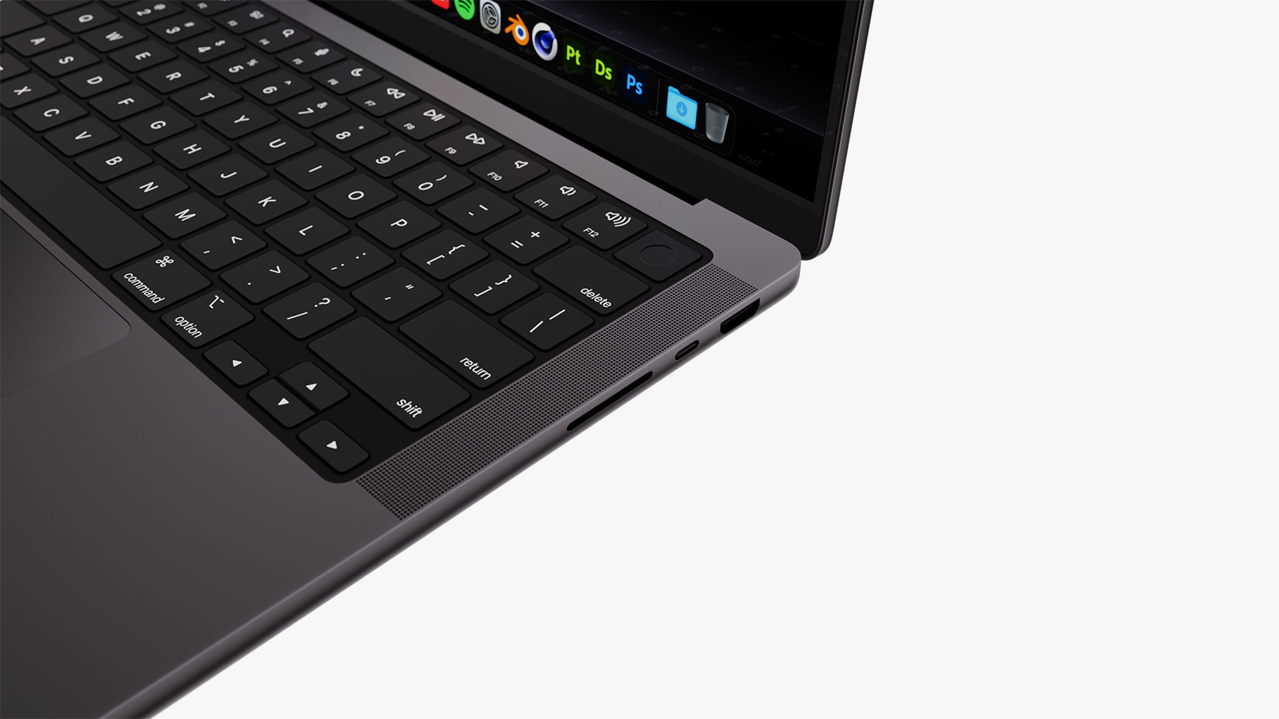 Apple MacBook Pro 14 inch Space Black 2023 With Magic Mouse 3D model_26