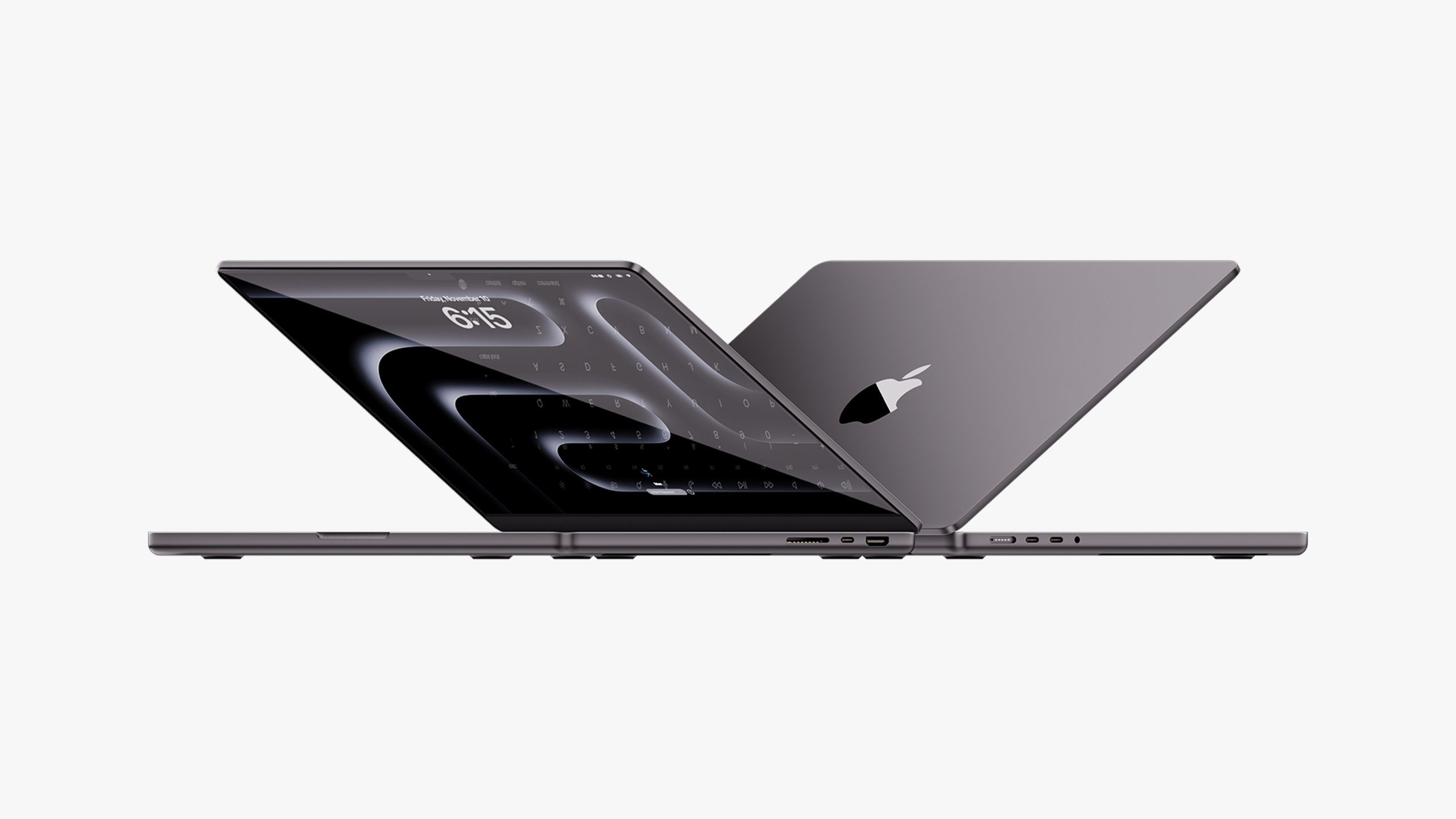 Apple MacBook Pro 14 inch Space Black 2023 With Magic Mouse 3D model_1