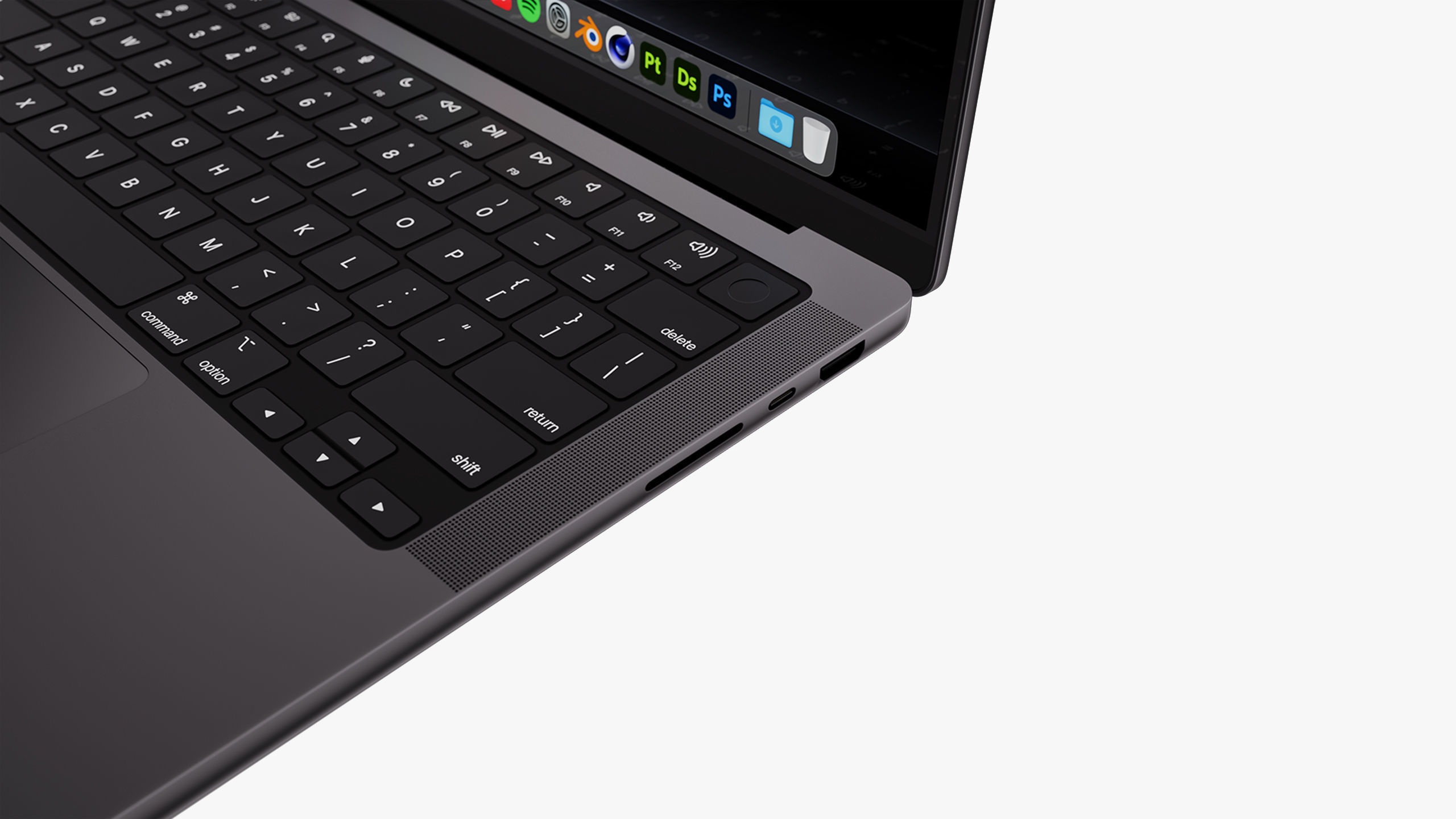 Apple MacBook Pro 14 inch Space Black 2023 With Magic Mouse 3D model_24