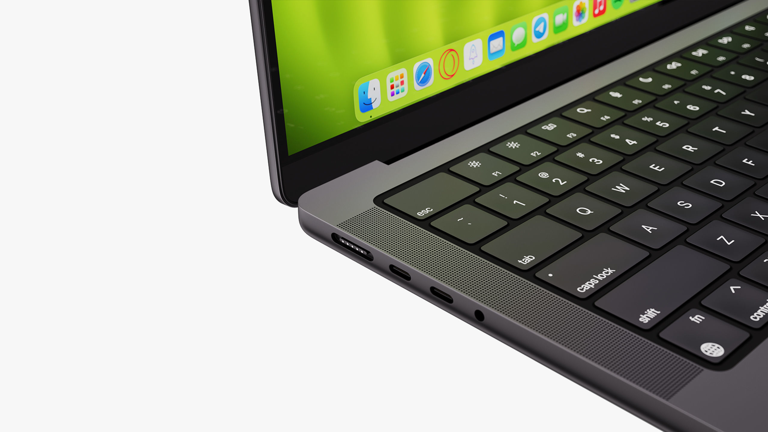 Apple MacBook Pro 14 inch Space Black 2023 With Magic Mouse 3D model_29