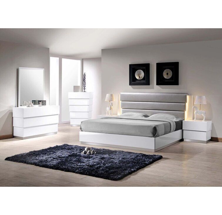 Athalee Upholstered Platform PBedroom Set 3D model_1