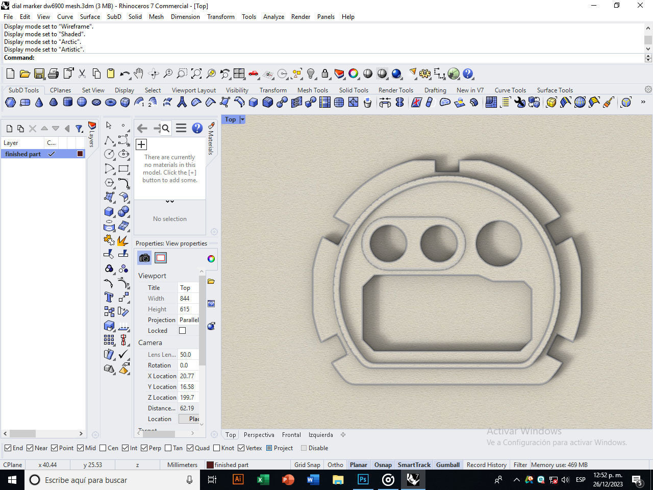 Dial marker for digital watch 3D print model_6