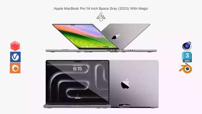 Apple MacBook Pro 14 inch Space Gray 2023 With Magic Mouse