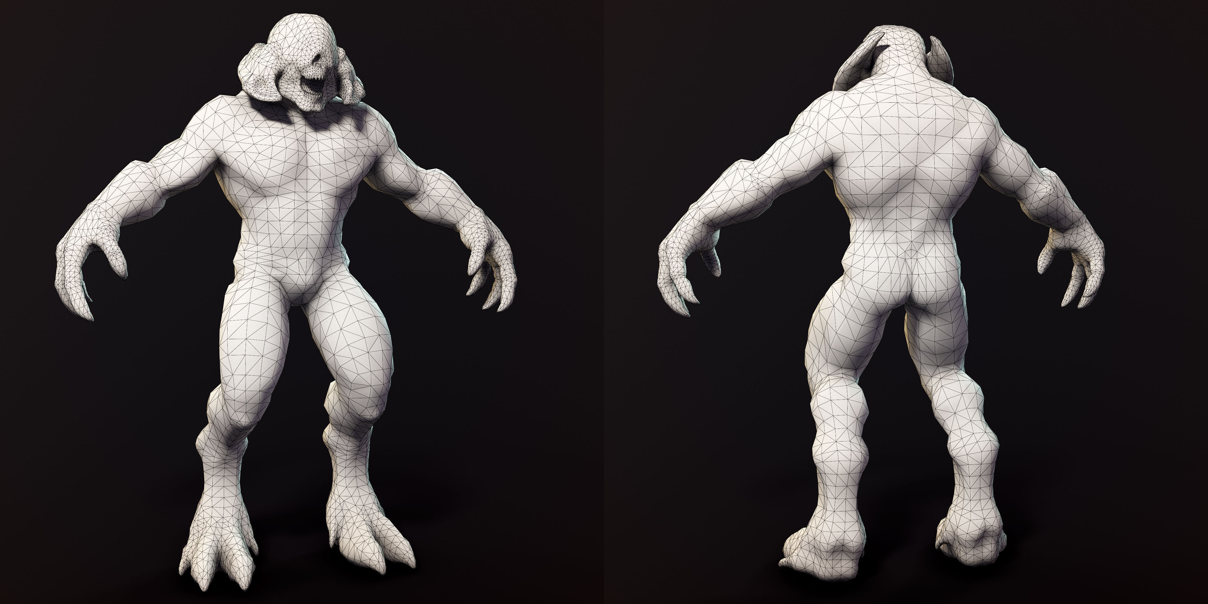 Horror Demon Creatures Pack 3D Model Collection_22