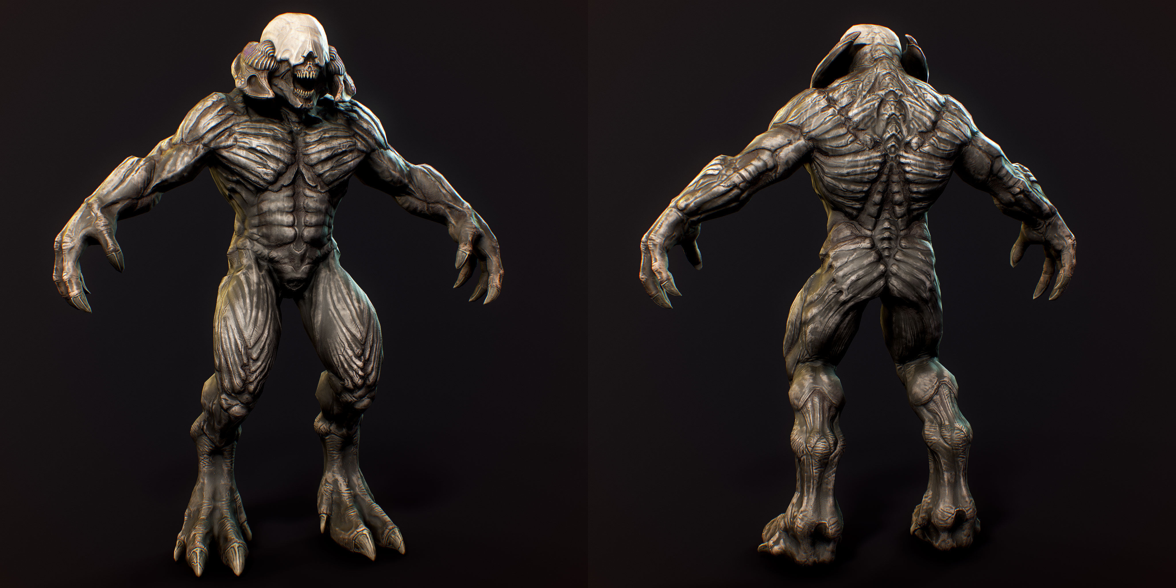 Horror Demon Creatures Pack 3D Model Collection_14