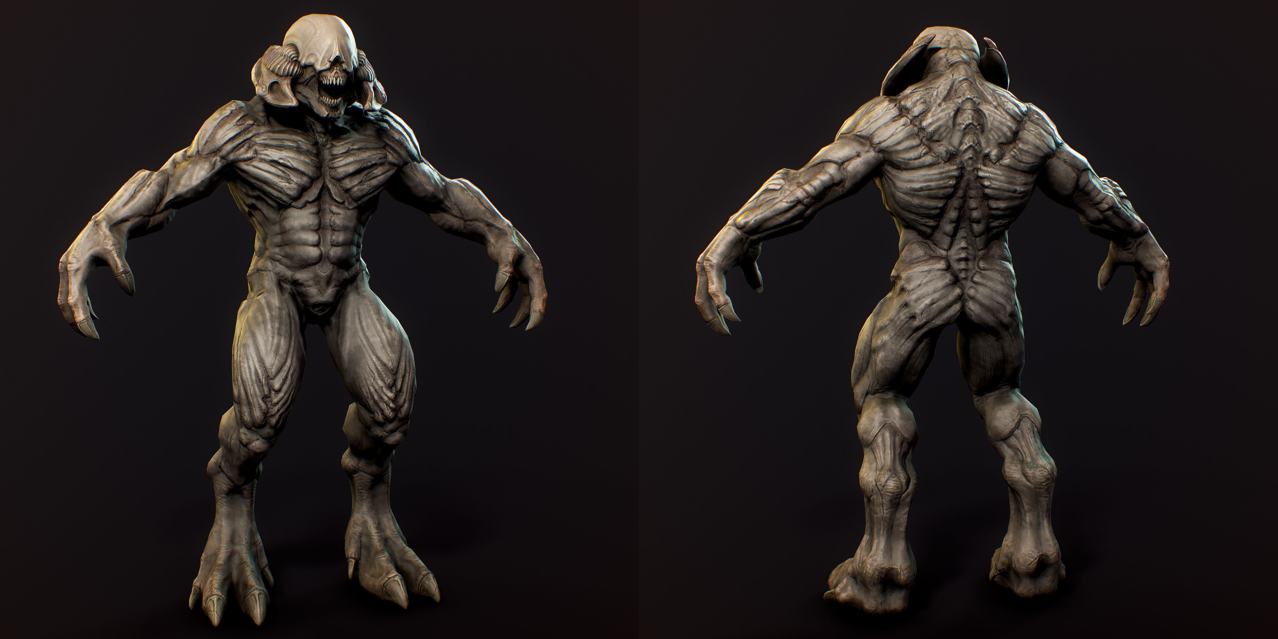 Horror Demon Creatures Pack 3D Model Collection_12
