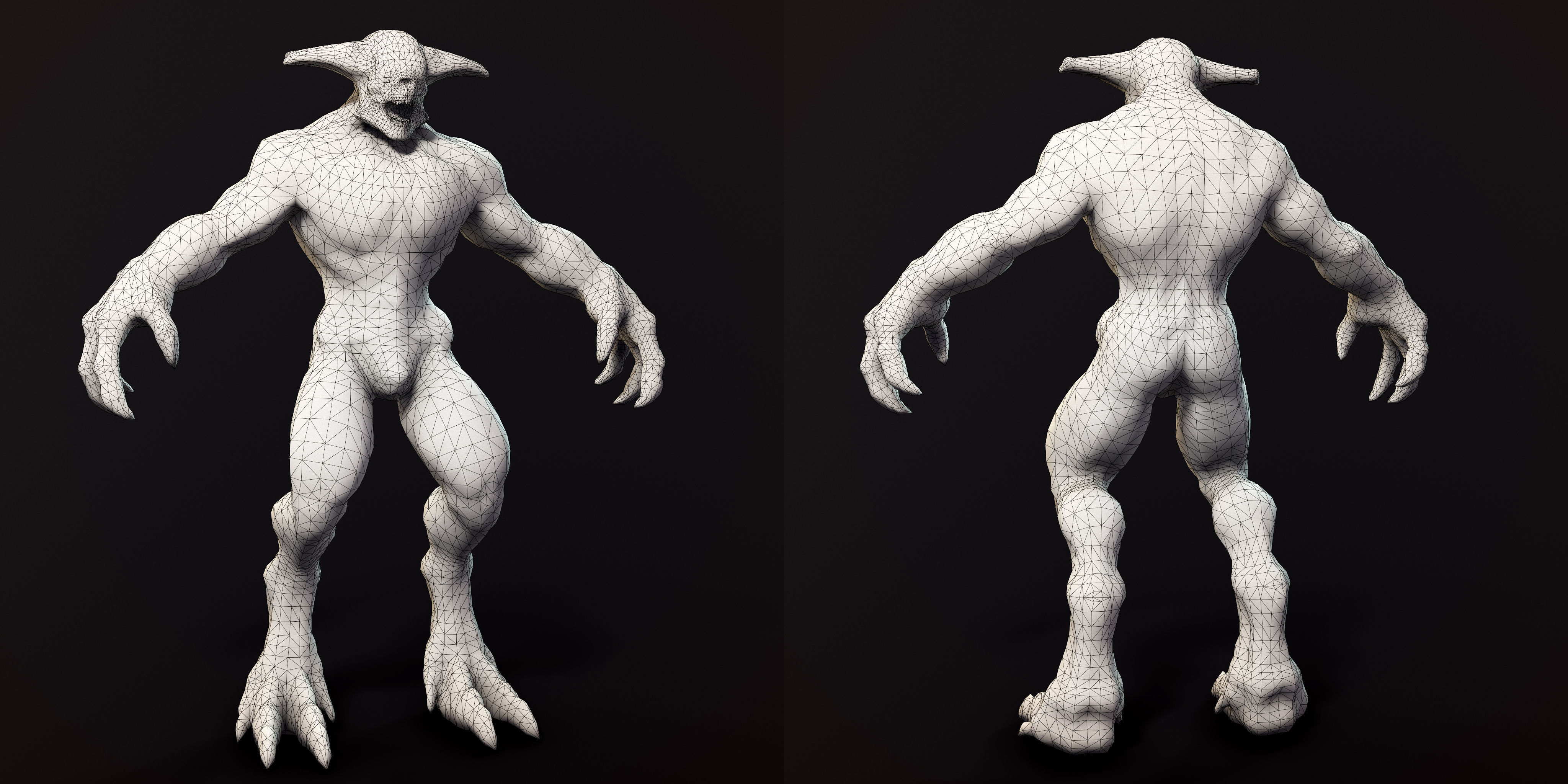 Horror Demon Creatures Pack 3D Model Collection_23