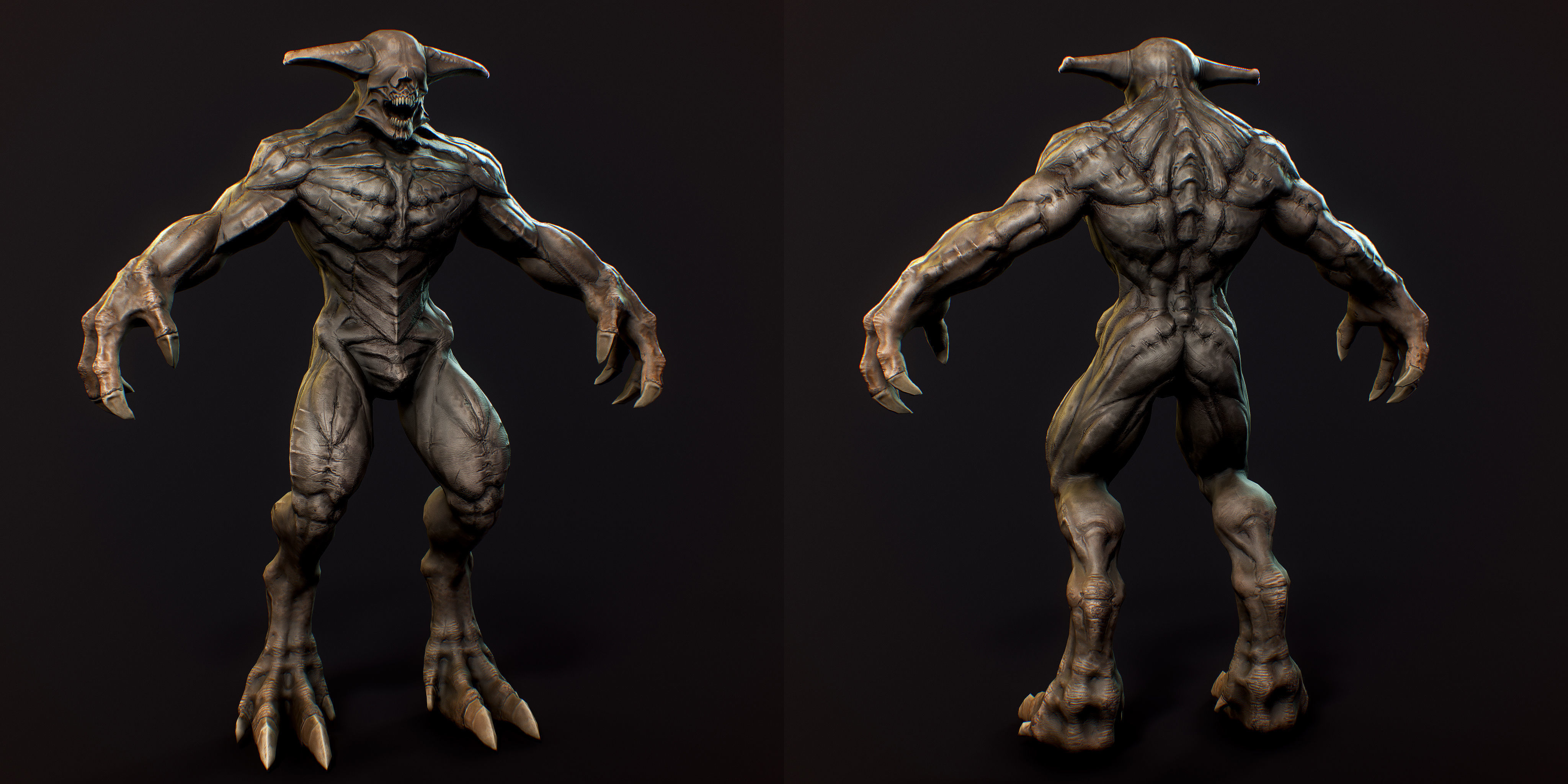 Horror Demon Creatures Pack 3D Model Collection_16