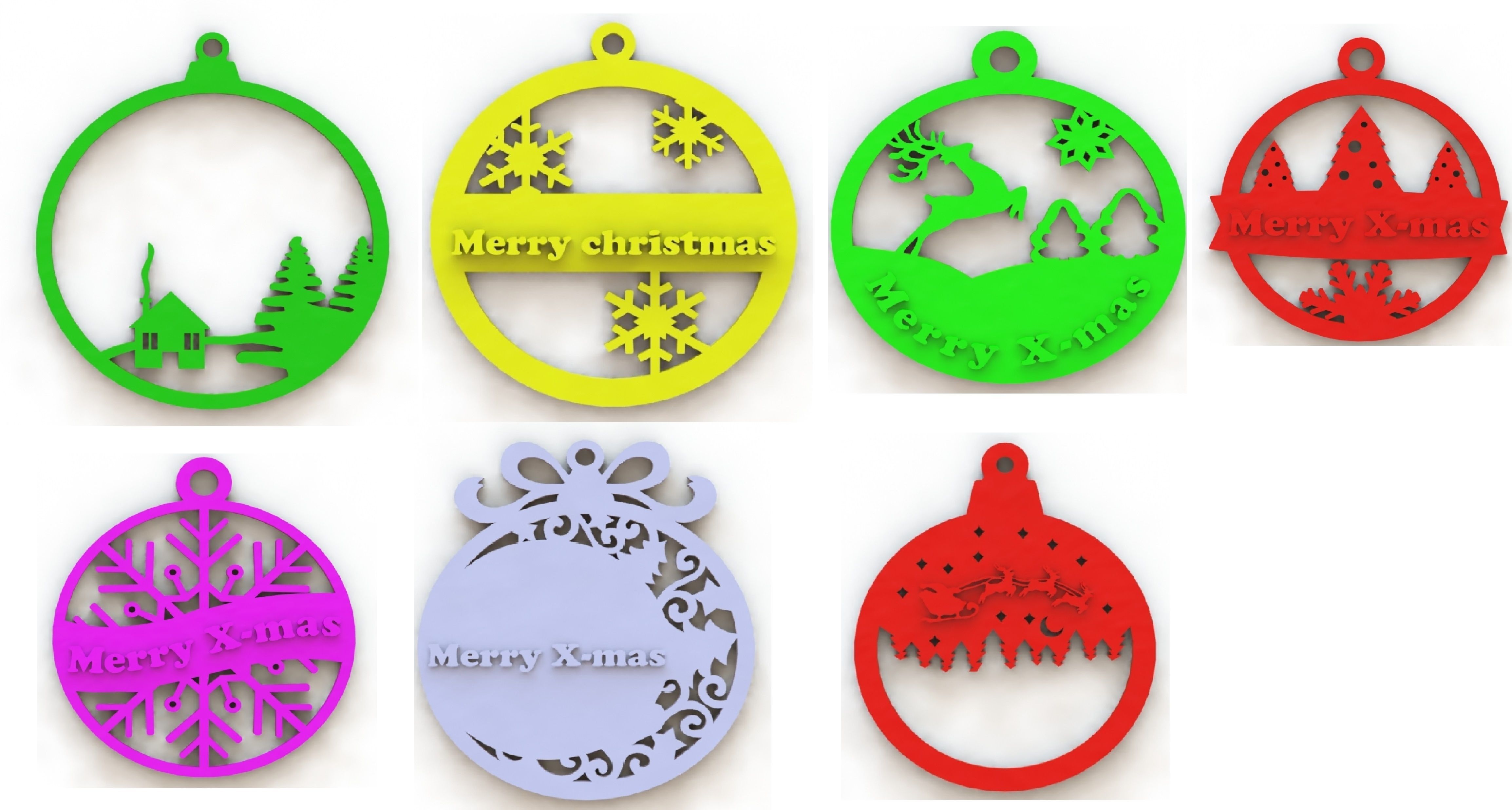 OVER 50 CHRISTMAS DECORATIONS BUNDLE WITH COMMERCIAL USE LICENSE 3D print model_2
