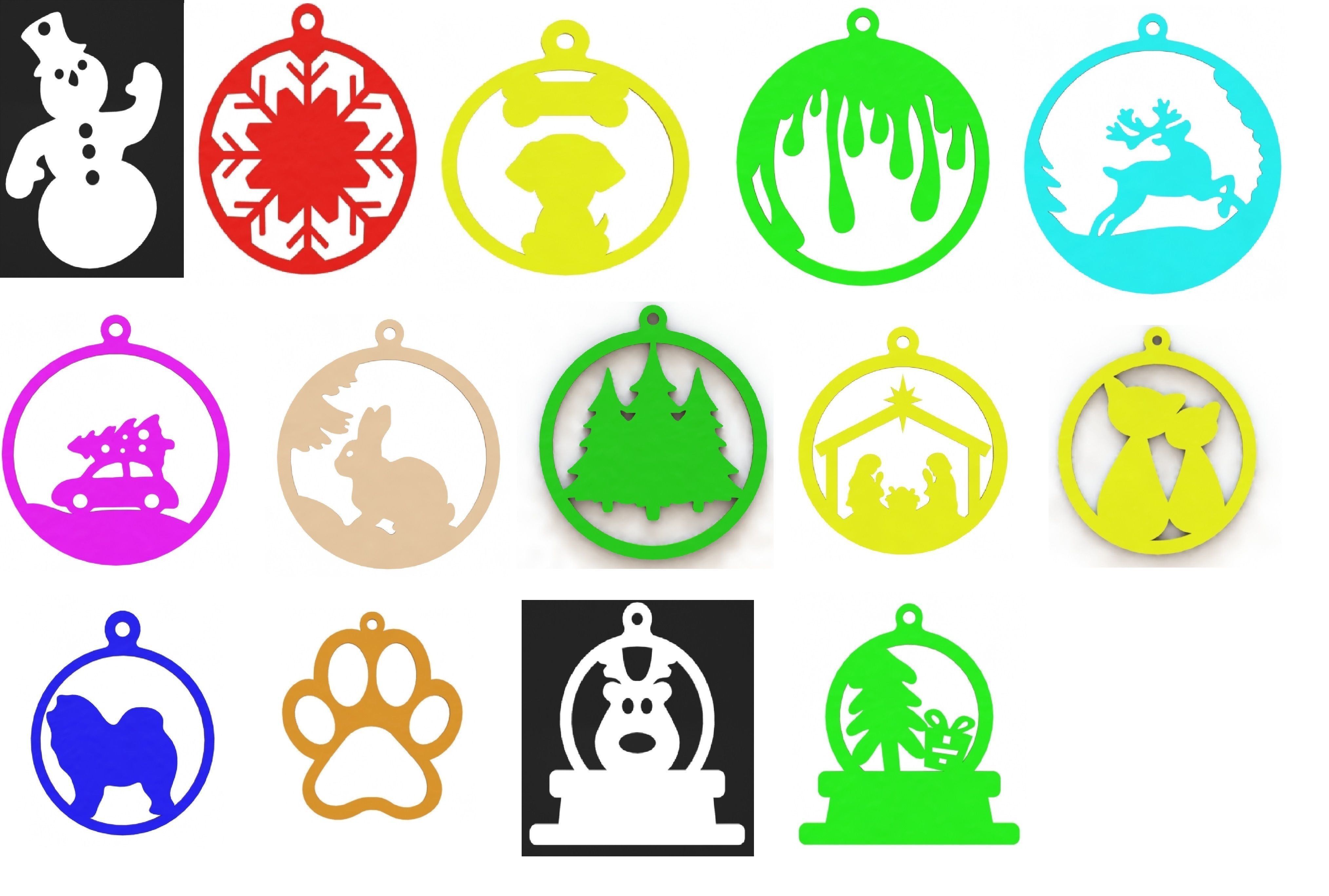 OVER 50 CHRISTMAS DECORATIONS BUNDLE WITH COMMERCIAL USE LICENSE 3D print model_27
