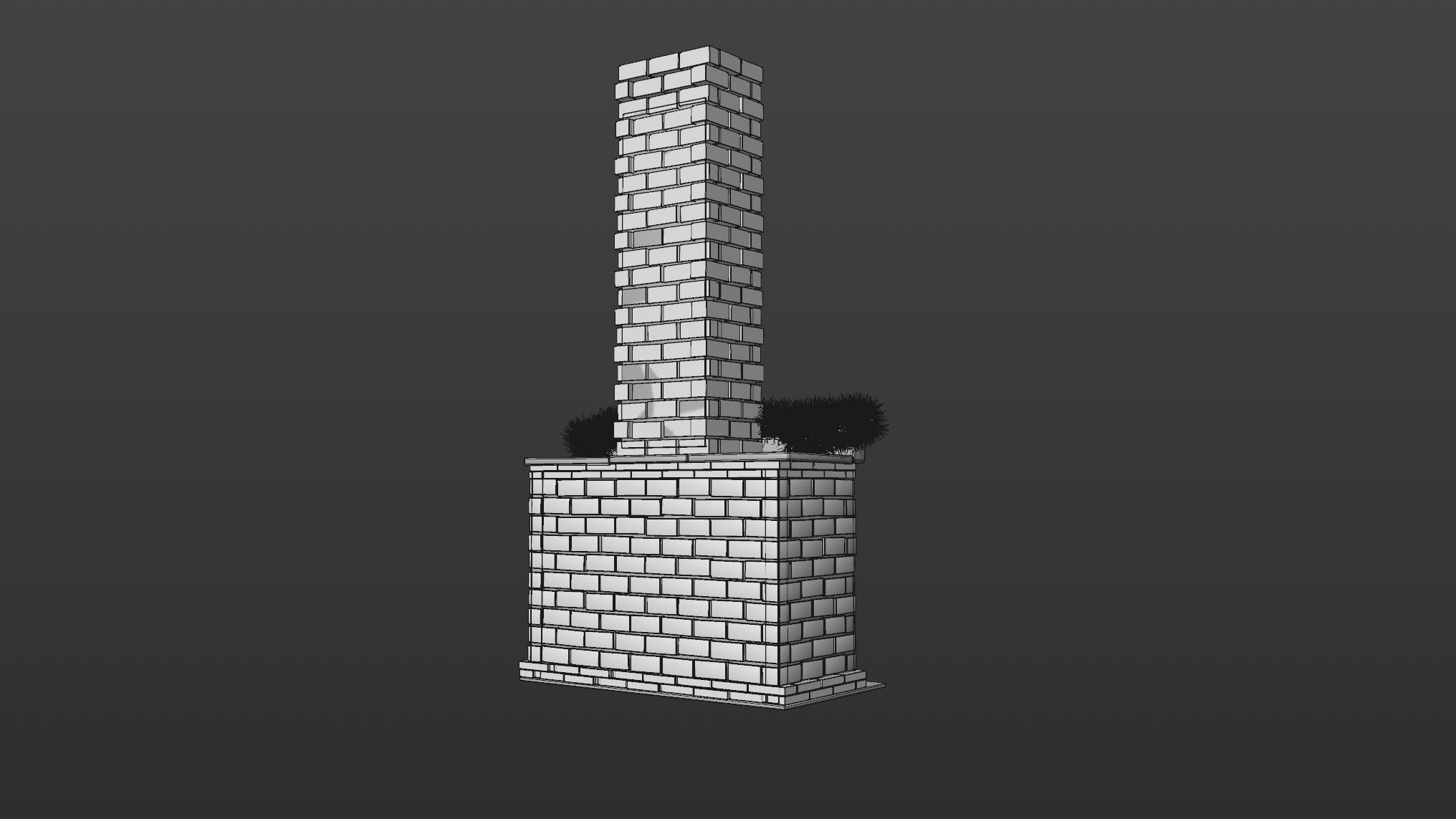 Fireplace with Christmas decorations and PYRO fire VDB 3D model_6