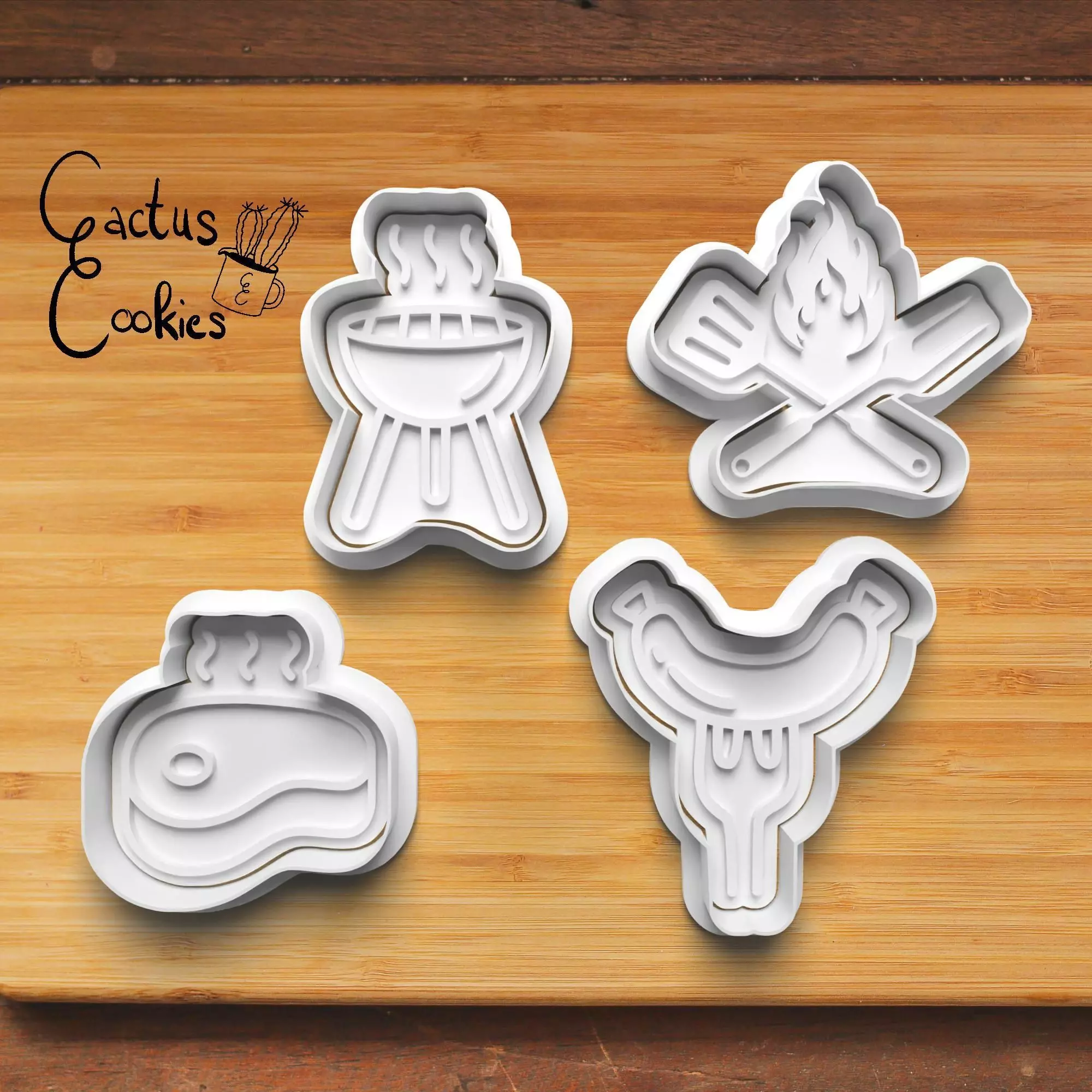 Grill Barbecue Cookie Cutter Stl File for 3d Printer 0378 3D print model_0