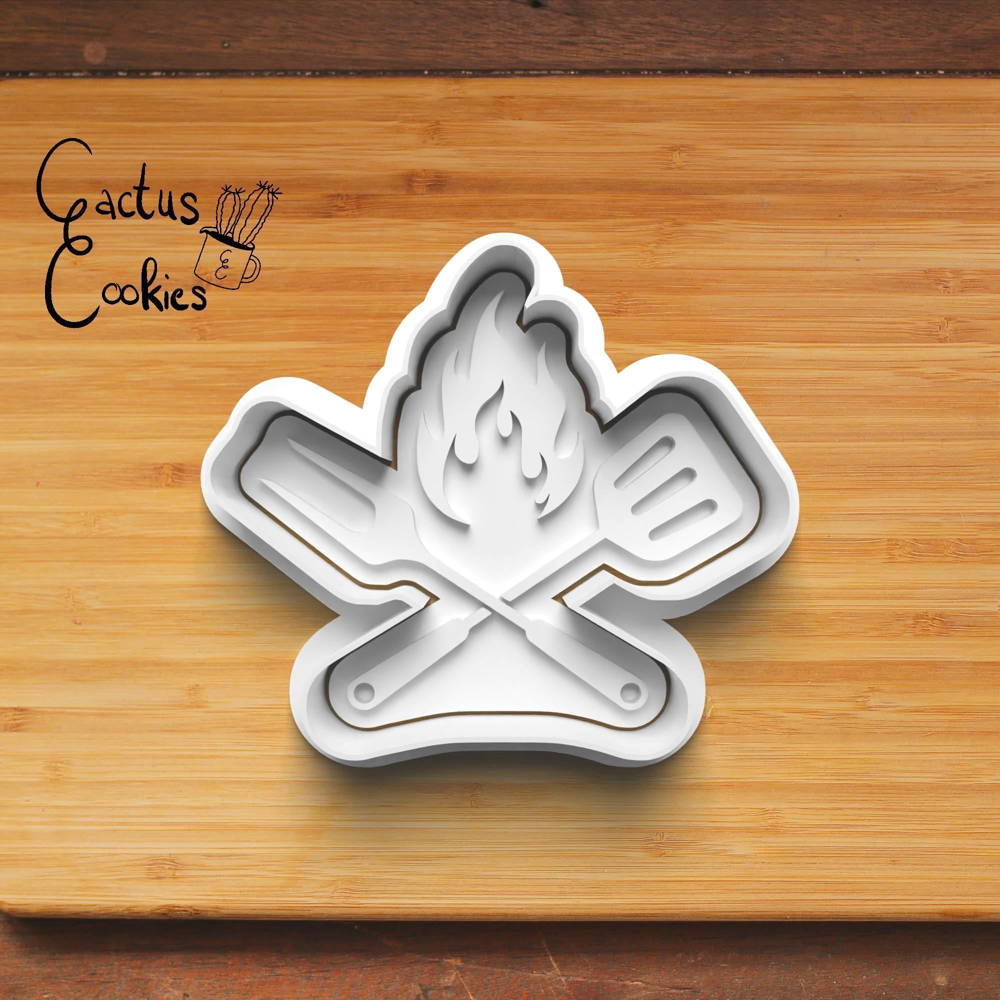 Grill Barbecue Cookie Cutter Stl File for 3d Printer 0378 3D print model_2