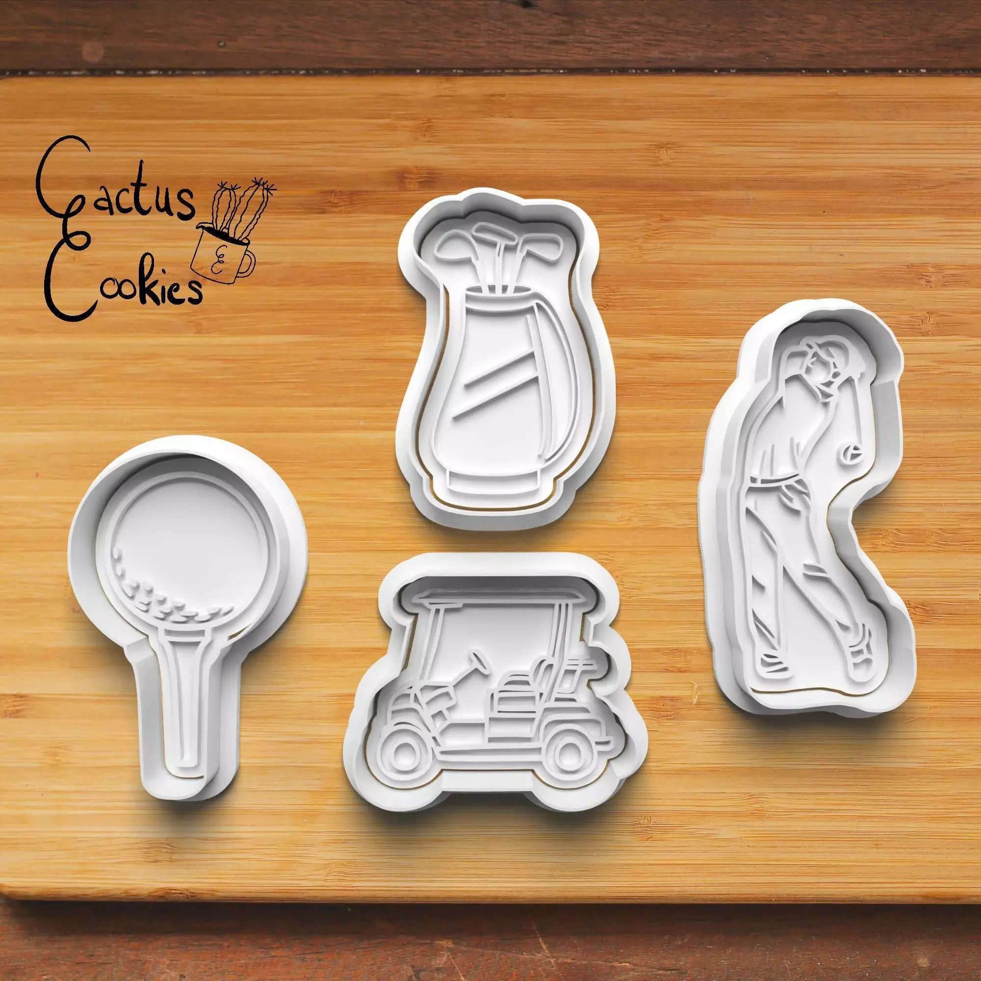 Golf Cookie Cutter Stl File for 3d Printer 0371 3D print model_0