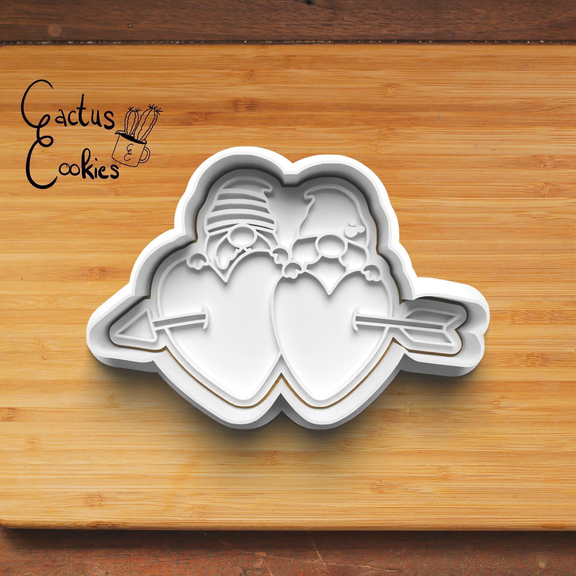 Gnome Love Cookie Cutter Stl File for 3d Printer 0025 3D print model_4