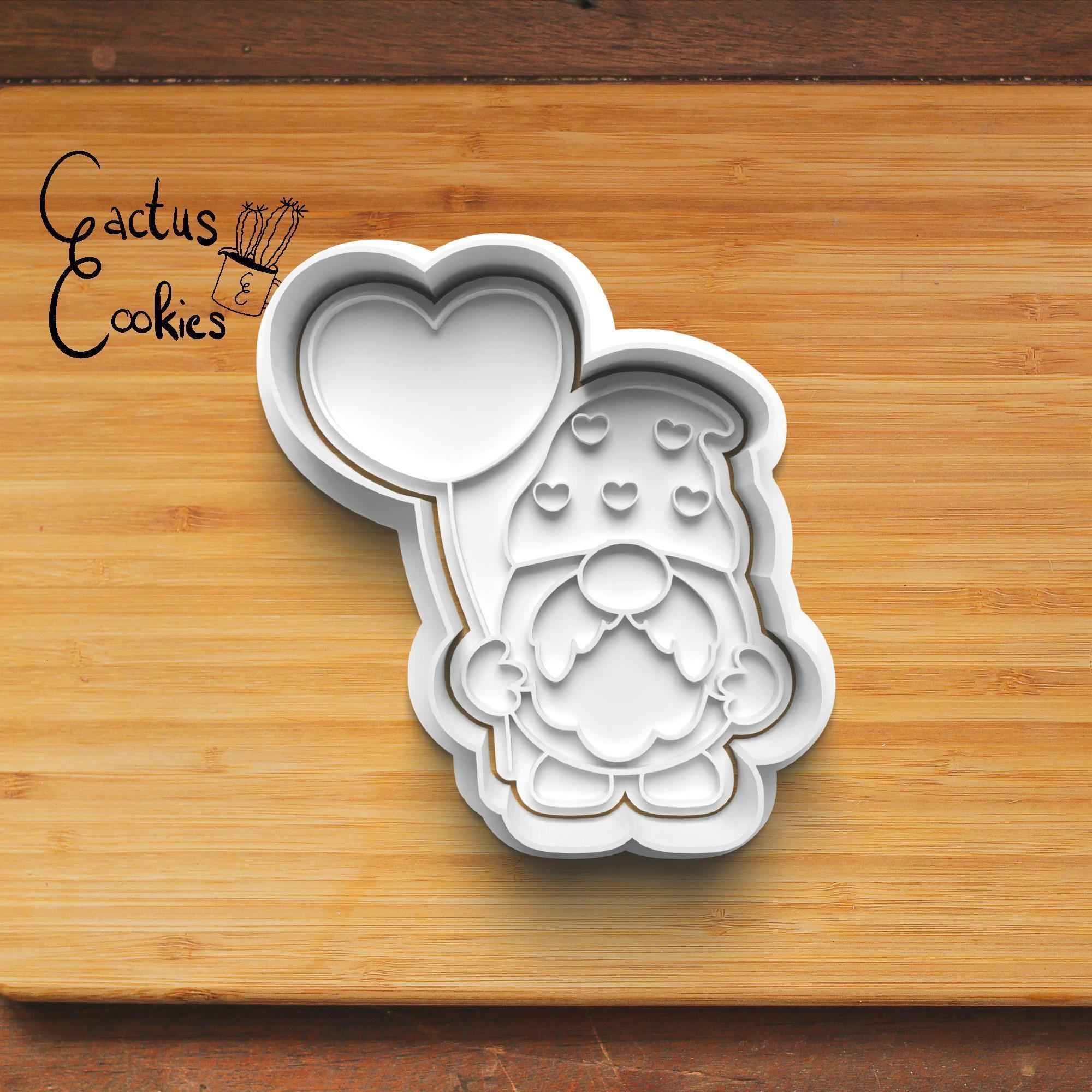 Gnome Love Cookie Cutter Stl File for 3d Printer 0025 3D print model_3