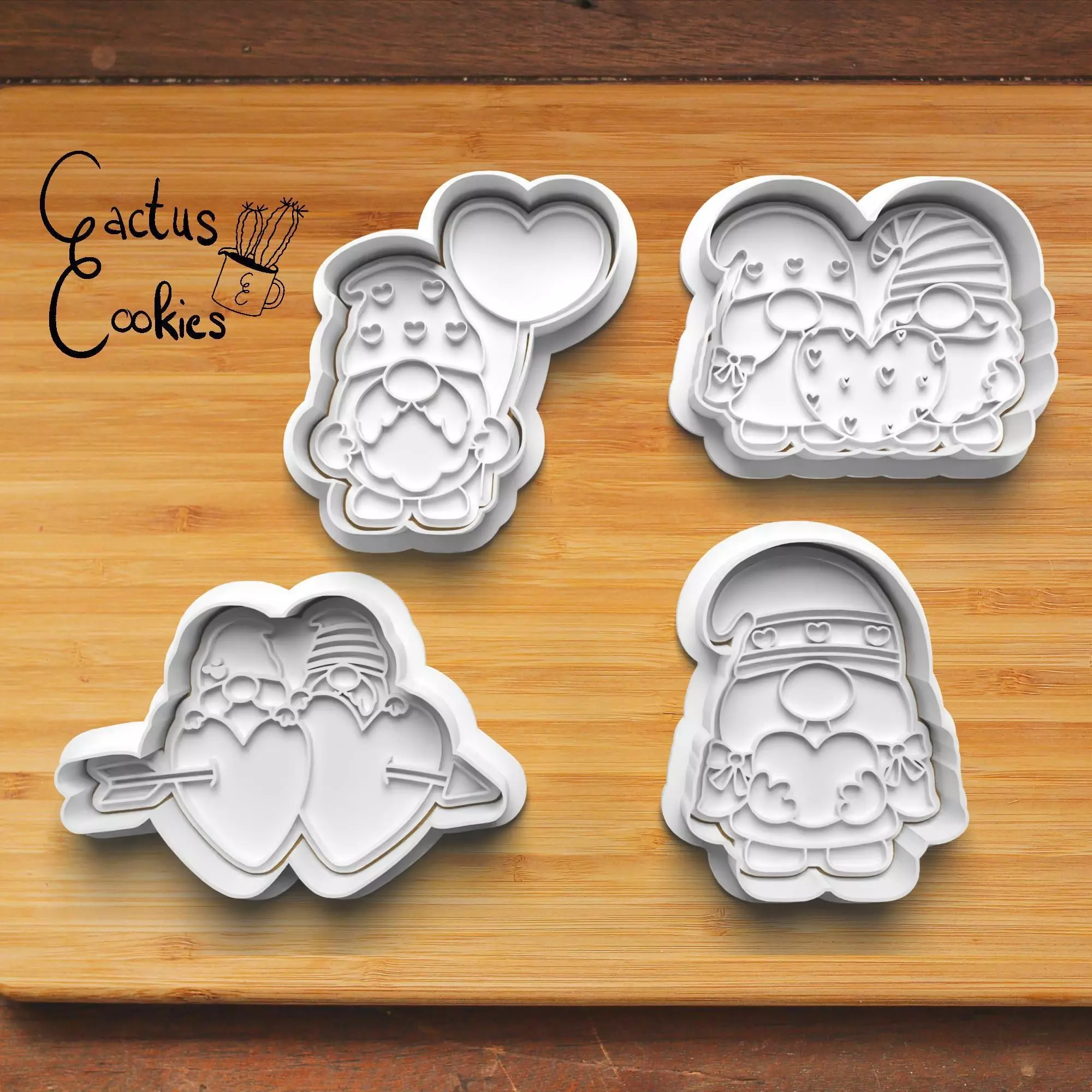 Gnome Love Cookie Cutter Stl File for 3d Printer 0025 3D print model_0