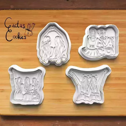 Girl Friends Cookie Cutter Stl File for 3d Printer 0408 3D print model